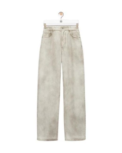Loewe White High-Rise Straight-Leg Jeans