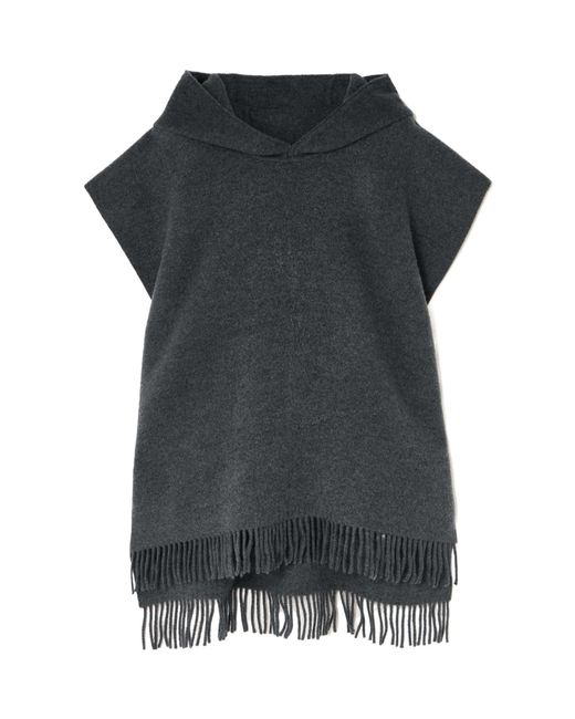 Brunello Cucinelli Black Hooded Cloak
