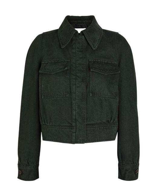 Dries Van Noten Green Vistam Denim Jacket