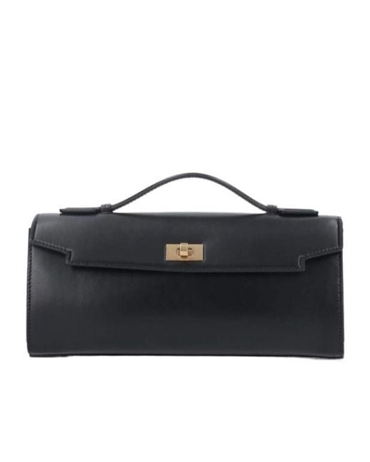 Anya Hindmarch Black Turnlock Shoulder Bag
