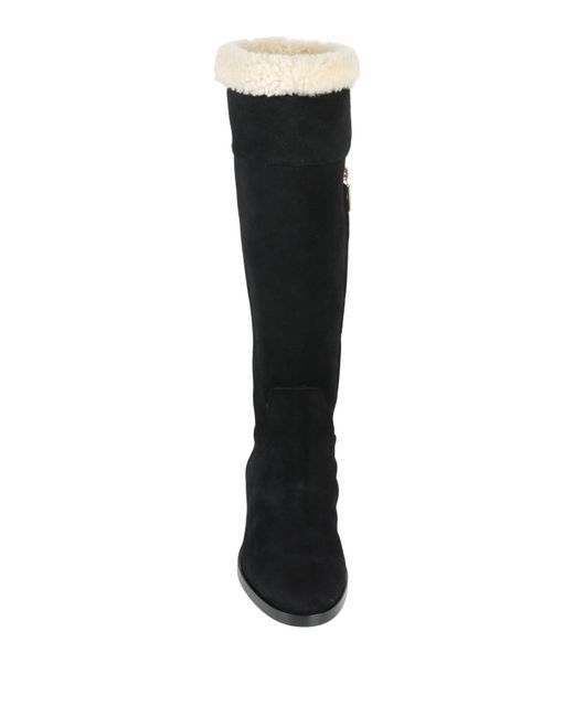 Dolce & Gabbana Black Two-Tone Leather Platform Boots