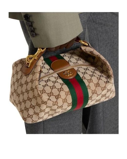 Gucci Brown Vanity Medium Top Handle Bag