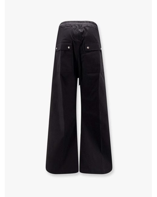 Rick Owens Black Wide Bela Drawstring Pants for men