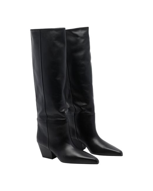 Paris Texas Black Pointed-Toe Boots