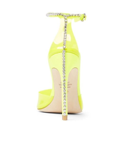 Stuart Weitzman Yellow Pointed High Heels