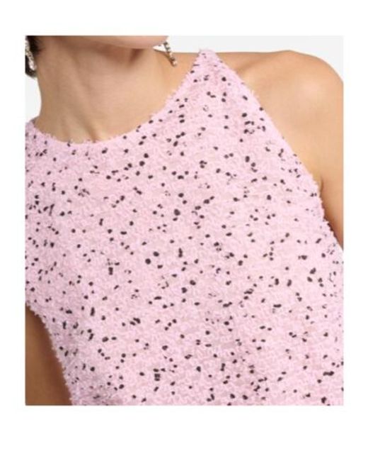 Oscar de la Renta Pink Fil Coupé Minidress