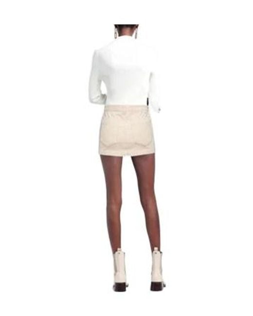 Isabel Marant Natural Corduroy High-Waisted Mini Skirt