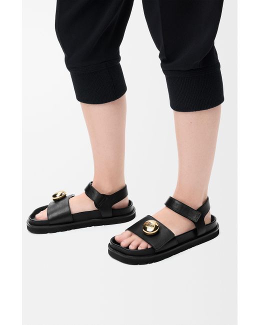 Loewe Black Anagram Pebble Sandals