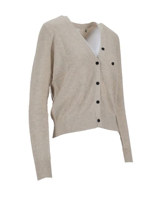 Isabel Marant White Carline Buttoned Cardigan