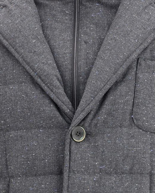 Herno Gray Quilted Down Blazer for men