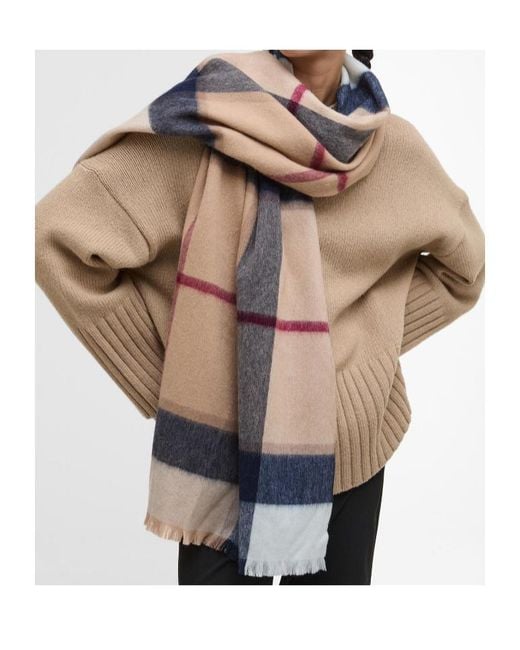 Barbour Blue Rosefield Tartan Scarf