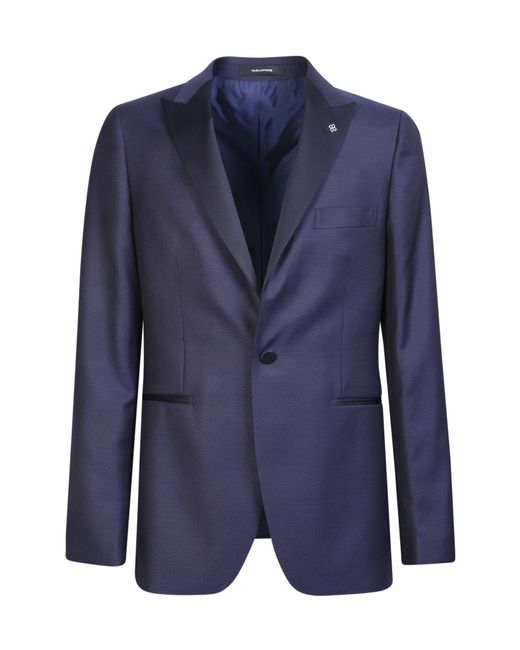 Tagliatore Blue Single-Breasted Three-Piece Suit Set for men