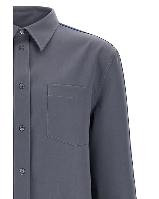 Marni Blue Chest Pocket Long-Sleeved Shirt for men