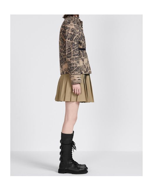 Dior Natural Pleated Short Skirt