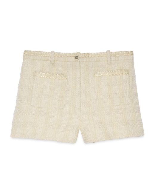 Gucci Natural Tweed Shorts