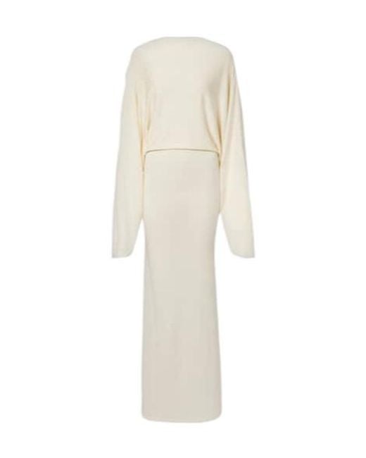 AYA MUSE White Open-Back Sheer Maxi Dress