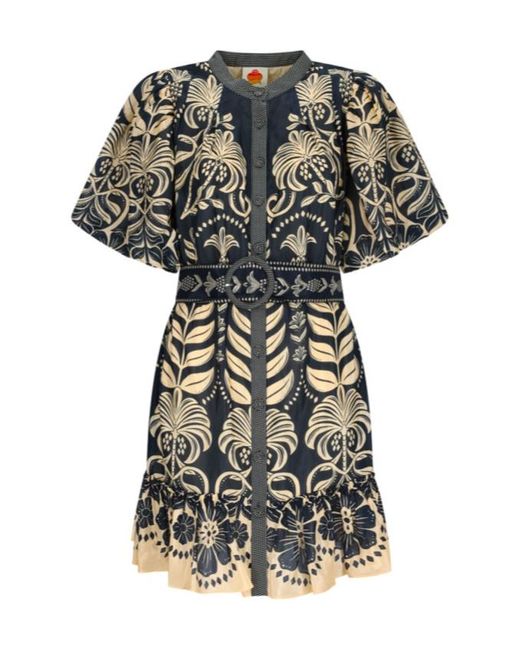 FARM Rio Short Sleeve Dress in Black | Lyst