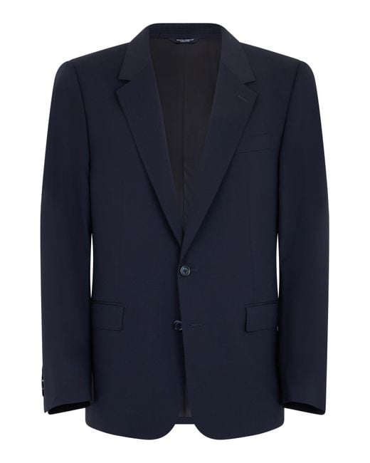 Dolce & Gabbana Blue Single Breasted Martini Tailored Suit for men