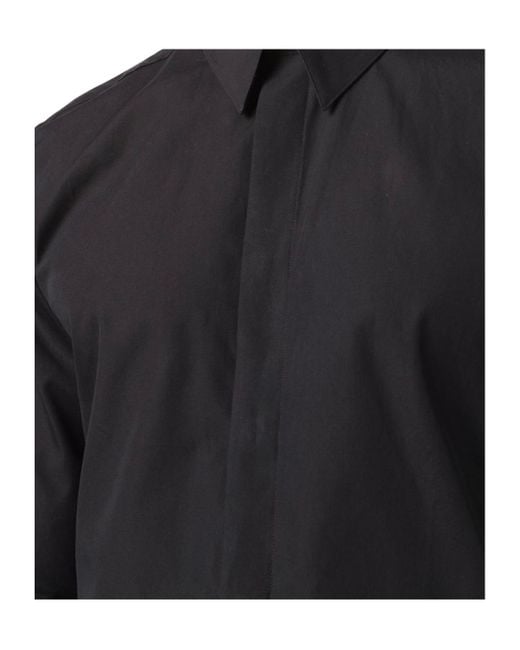 Givenchy Blue 4G Embroidered Long-Sleeved Shirt for men