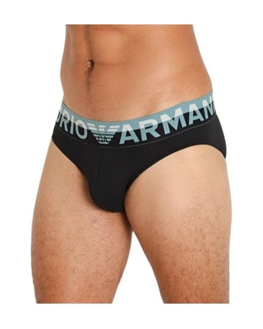 Emporio Armani Blue Briefs Pants for men