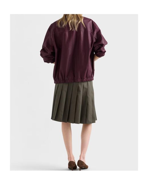 Prada Purple Nappa Leather Jacket