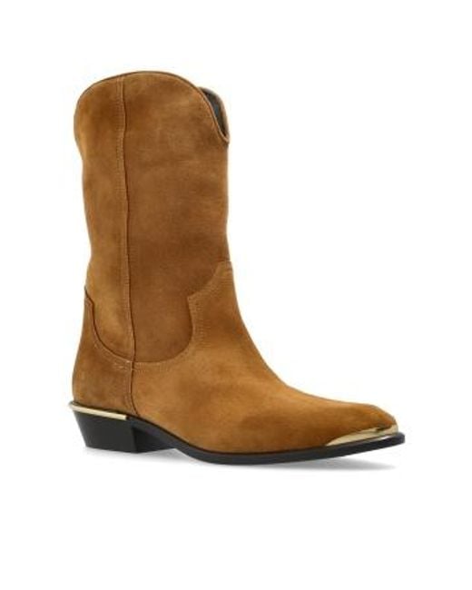 Isabel Marant Brown Elbana Cowboy Ankle Boots