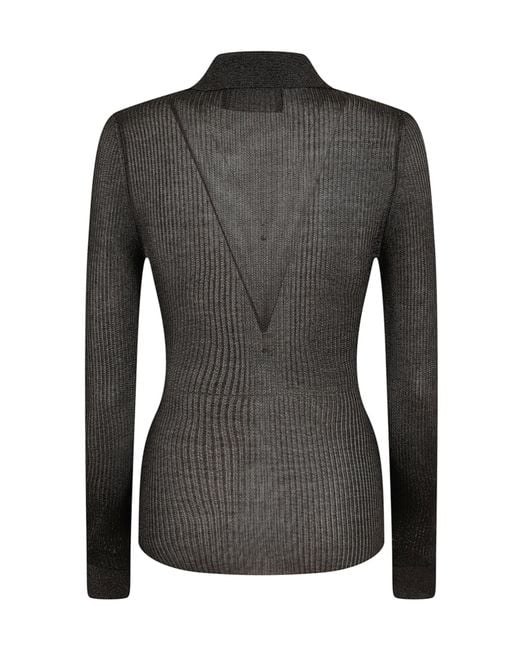 Dondup Black Long-Sleeve Knit Top