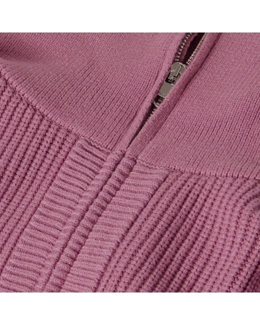 Varley Purple Maura Knitted Crew-Neck Pullover