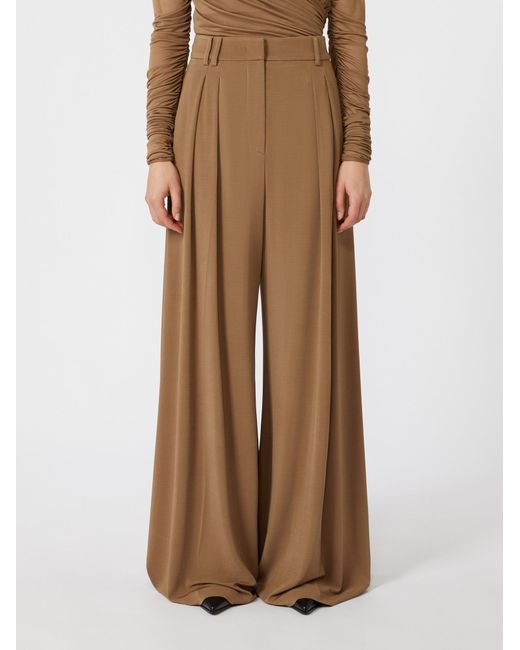 Max Mara Brown Palanca Pleated Pants