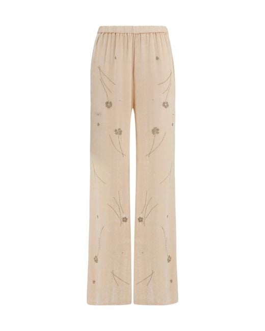 Forte_forte Natural Fleurs Dorient Embroidered Pants