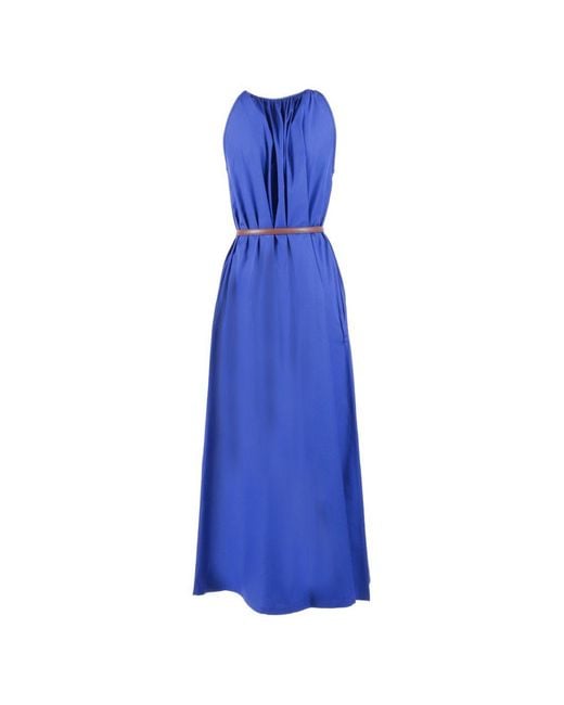 Max Mara Blue Cotton Poplin Dress