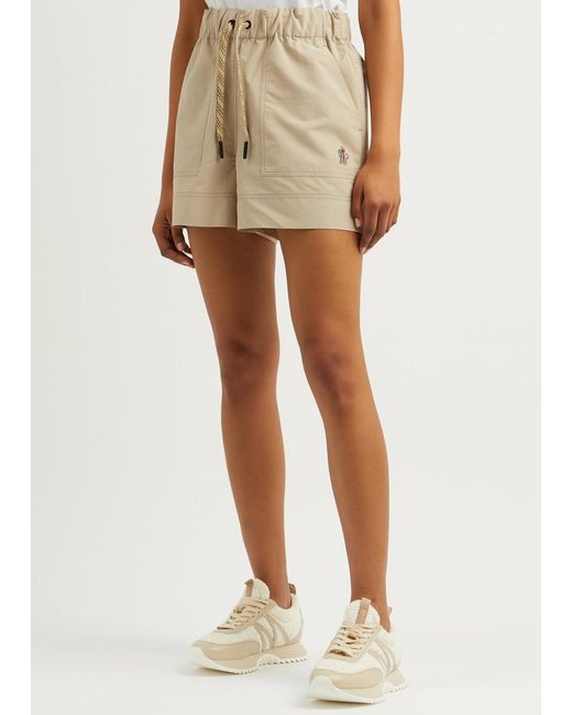 Moncler Natural Logo Shell Shorts