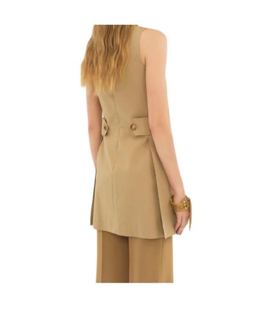 Chloé Natural Cotton Satin Lace-Up Pinafore Dress