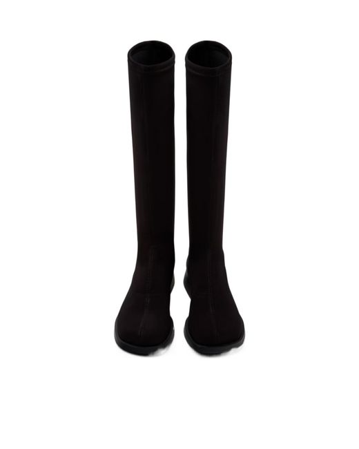 Camper Black Textile High Boots For