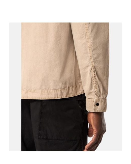 Stone Island Natural Logo Patch Pocket Detail Shirt for men