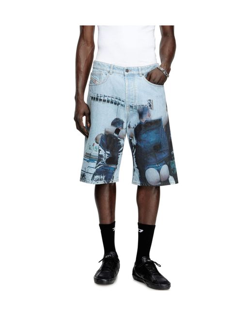 DIESEL Blue X Tom Of Finland Foundation Cotton Shorts