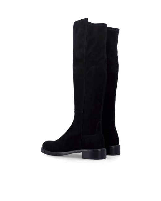 Stuart Weitzman Black 5050 Gisele Knee-High Leather Boots