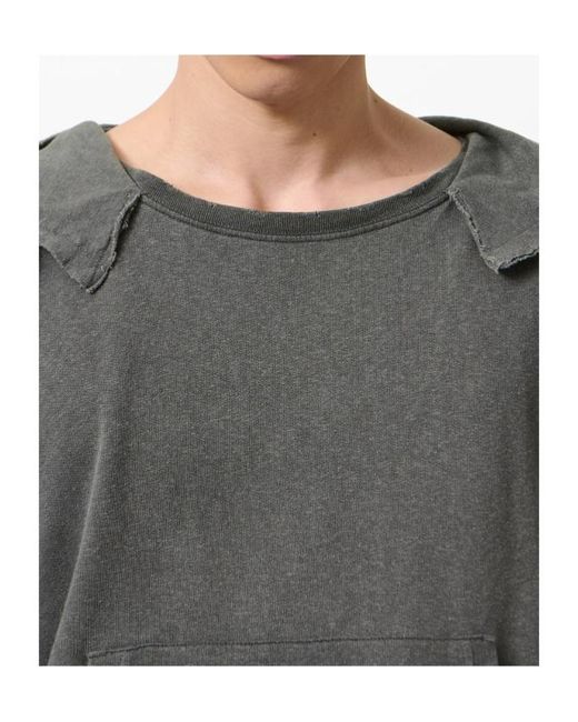 Our Legacy Gray Washed Fleece Hoodie for men