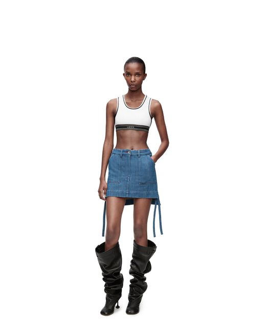 Loewe White Cropped Tank Top