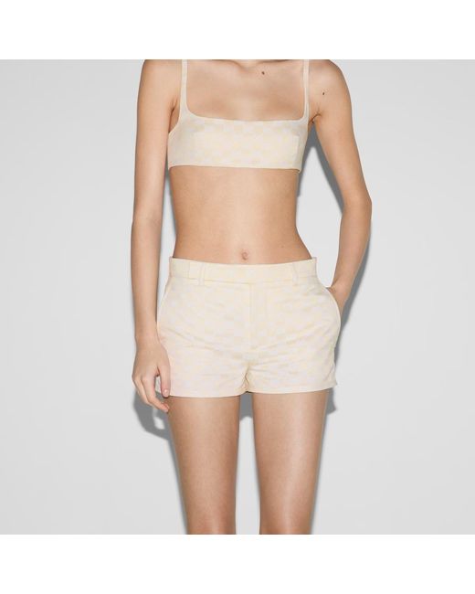 Gucci Natural Gg Pattern Shorts
