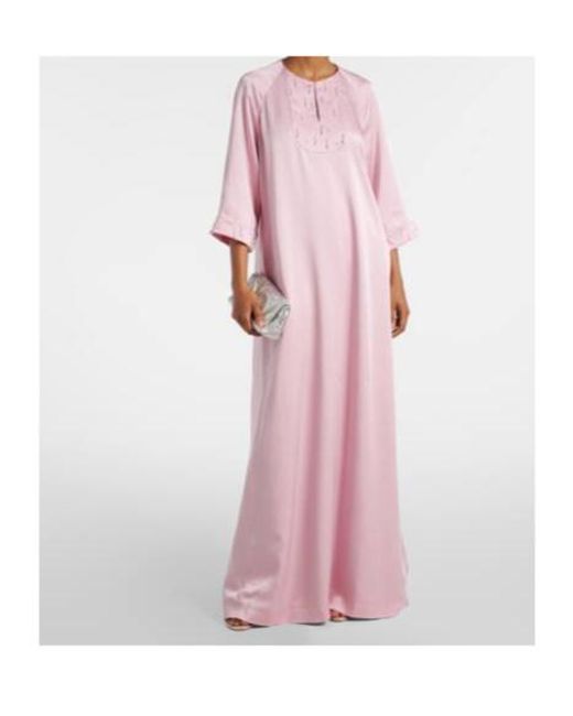 Emilia Wickstead Pink Arles Satin Gown