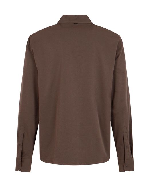 Herno Brown Seer-Crease Shirt for men