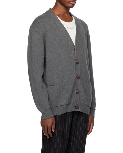 Golden Goose Deluxe Brand Gray Knitted Cardigan for men