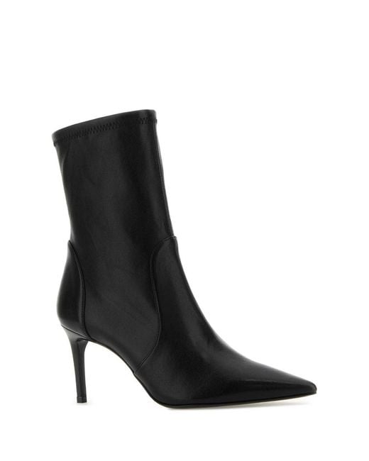 Stuart Weitzman Black High-Heeled Ankle Boots