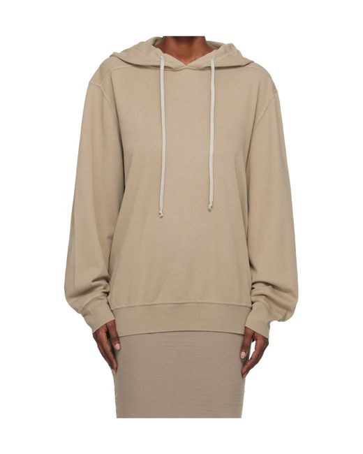 Rick Owens Natural Concordians Oversized Hooded Sweatshirt