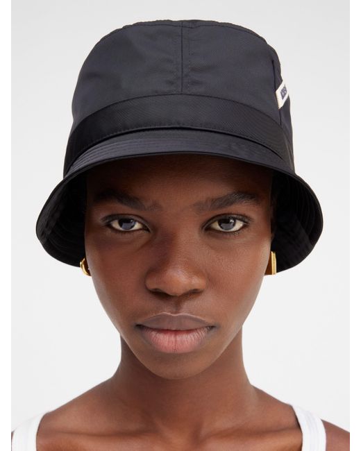 Jacquemus Black Logo Detailed Bucket Hat for men
