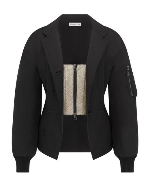 Dior Black Fitted Jacket With Integrated Bustier