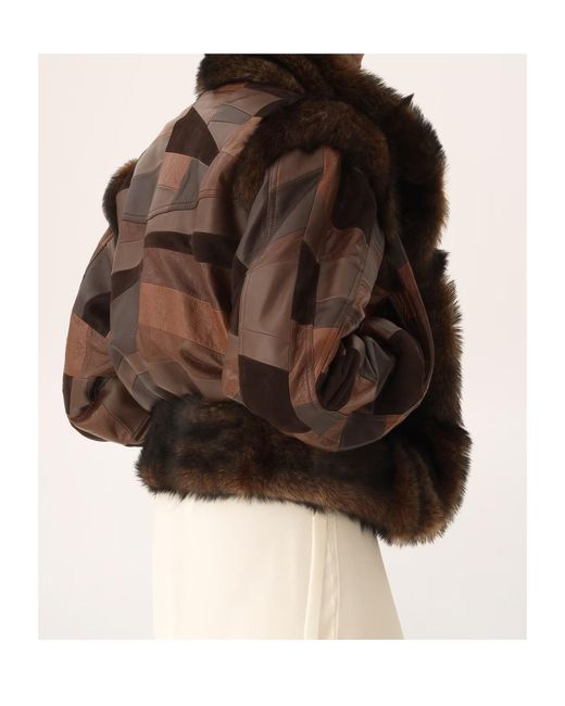 Chloé Black Chloé Short Patchwork Detailed Bomber Jacket