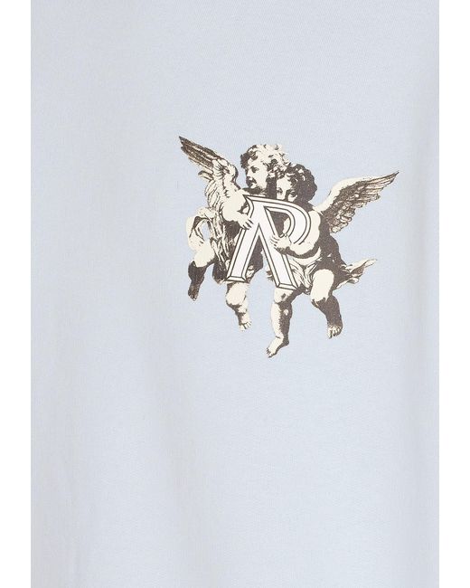 Represent Blue Legacy Cherubs Logo Printed Hoodie for men