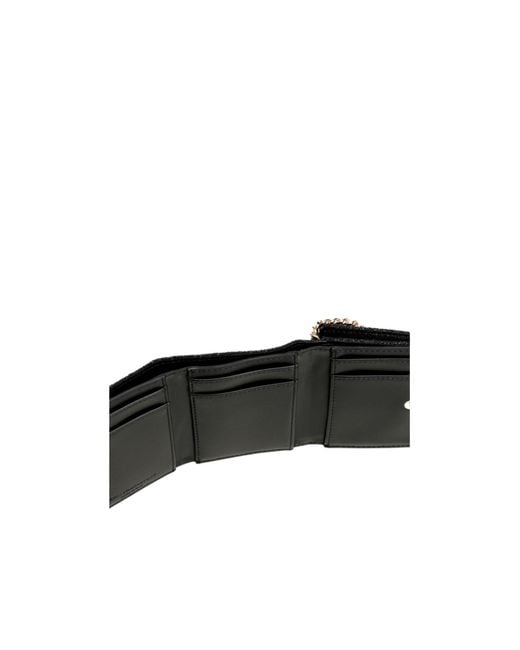 Stella McCartney Black Falabella Chain Trifold Wallet